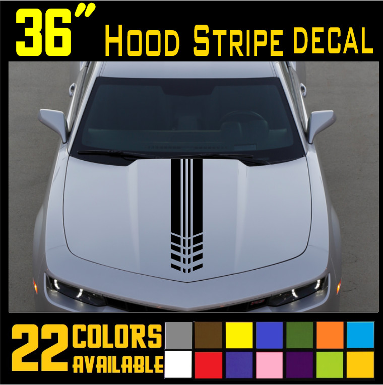 36″ Long Car Hood Decal Sticker Universal Auto Racing Body Stripe Vinyl [H3]