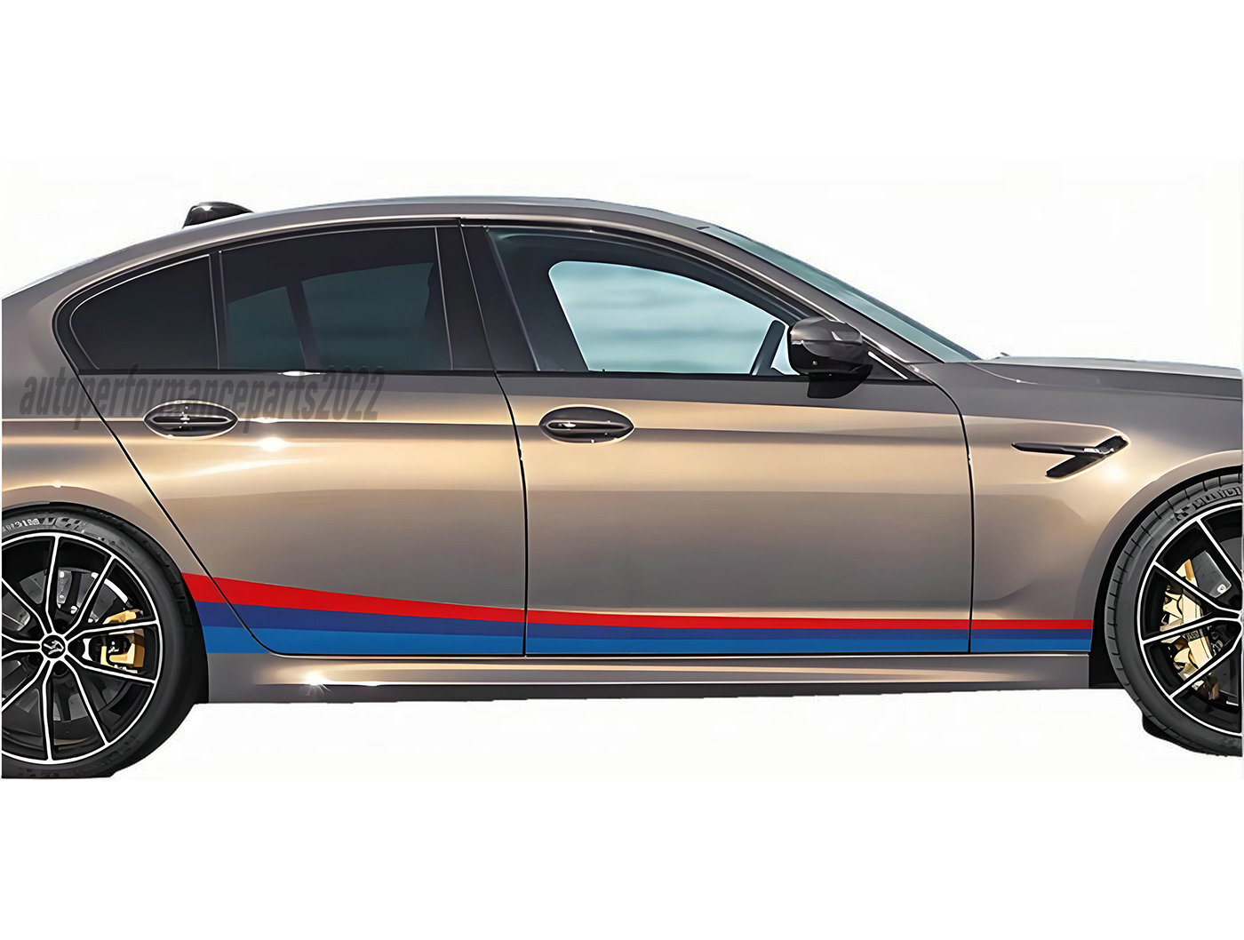 Graphics Decal Tricolor Racing Stripe For BMW M4 X4 M5 X5 X6 Side Vinyl Sticker