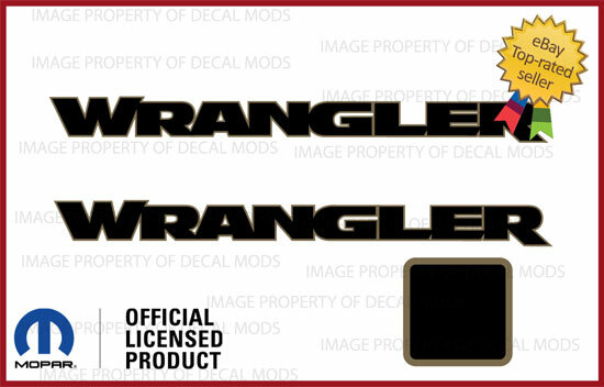 2007 – 2018 Jeep WRANGLER Hood Vinyl Decals Stickers JK Black Tan Gold 392 FJ3Y6