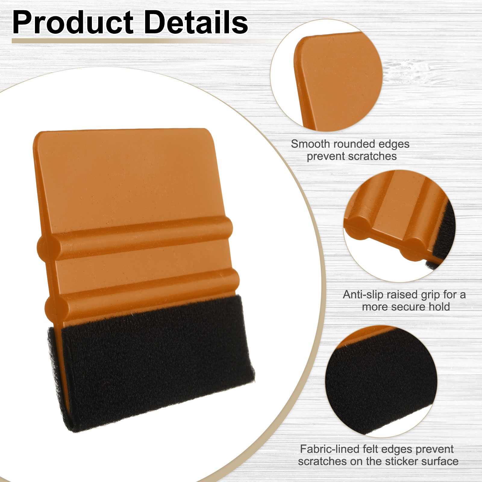20pcs Car Vinyl Scraper 4 Inch Vinyl Squeegee for Car Window Tint, Brown
