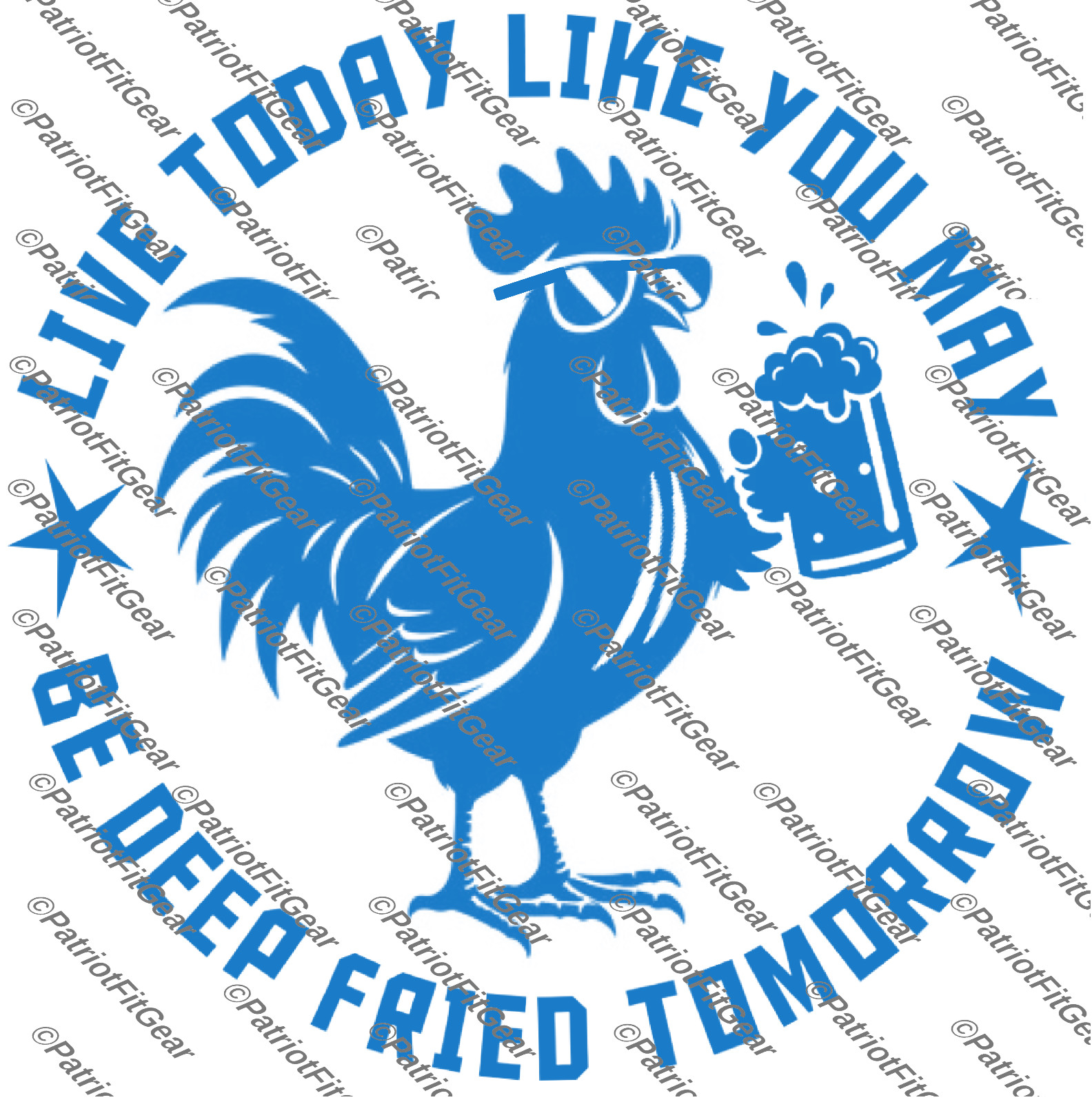 Chicken, Live Today Like,Deep Fried,Hen,Chicks, Fowl, Poultry Farm,Vinyl Decal