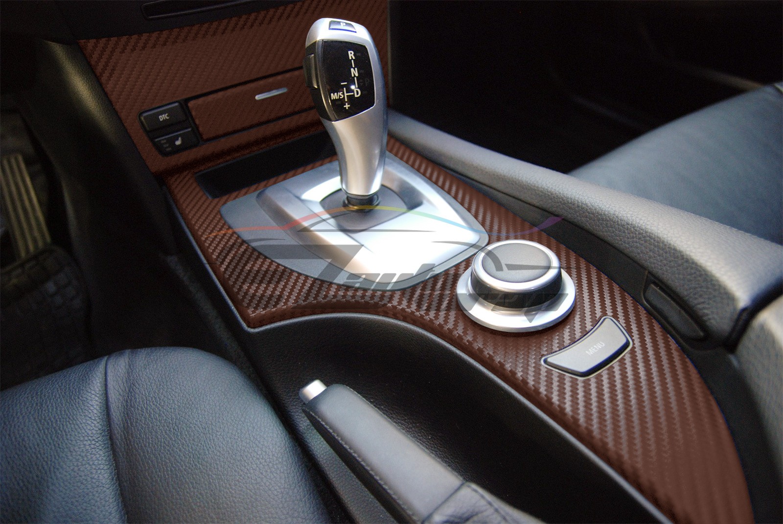 3D Carbon Fiber Brown Matte Textured Vinyl Wrap Sticker DIY Decal Bubble Free