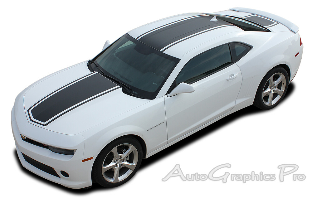 Wide Center Middle Hood Racing Rally Stripes Vinyl Pro 3M Decal for 2014 Camaro