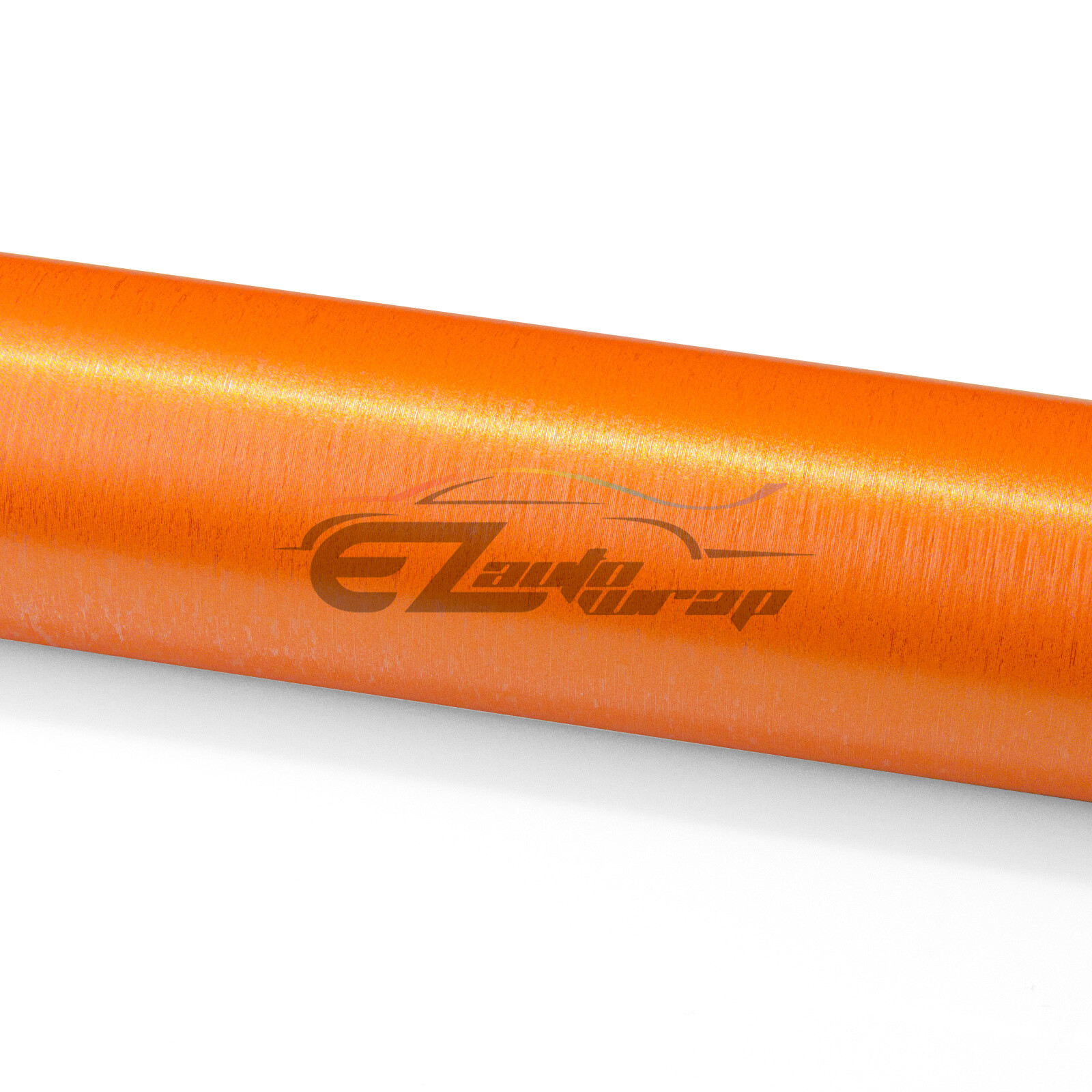 Premium Orange Brushed Aluminum Steel Vinyl Wrap Sticker Film Decal Air Release