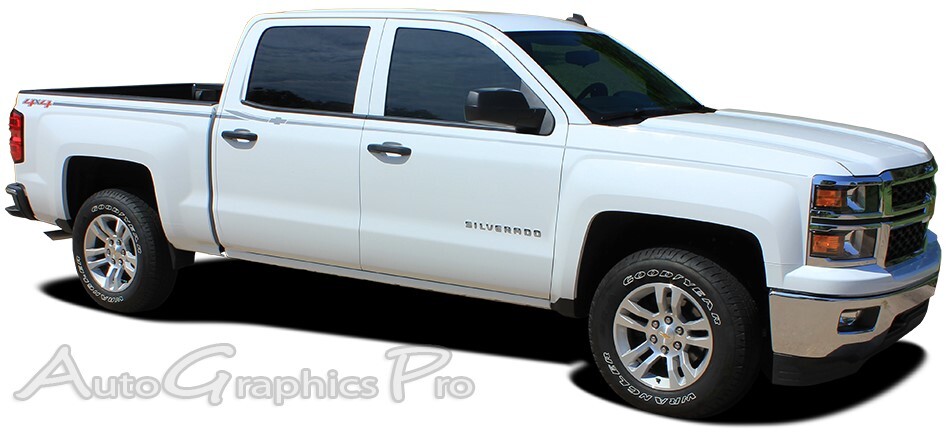 Chevy Silverado Truck Upper Pin Striping Vinyl Graphics Kit 3M Decals 2014-2018