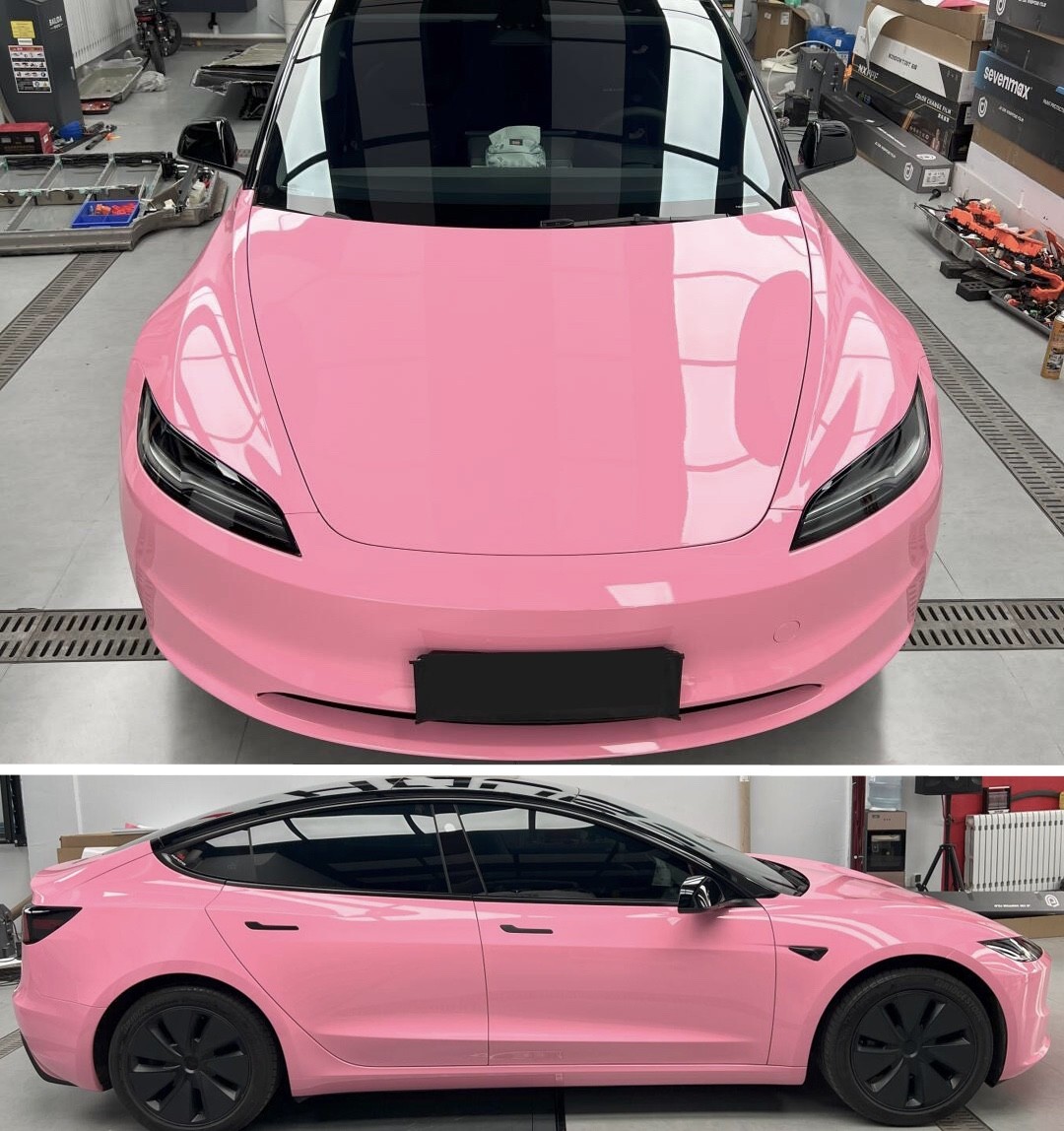 Crystal Pink Premium High Gloss Vinyl Film Wrap Sticker Decal Air Bubble Free