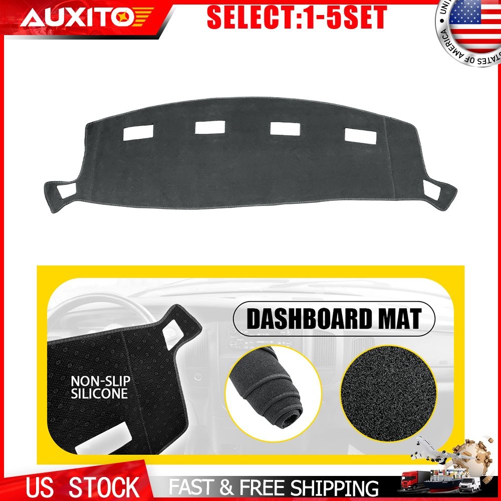 Fit 2002-2008 Dodge Ram Dashboard Cover Mat Pad Gray Dash Board Non-Slip 1-5X