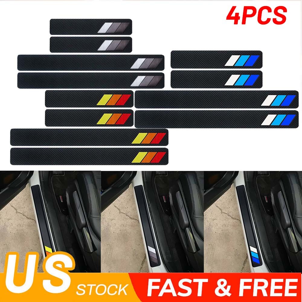For Toyota Car Door Plate Sill Scuff Cover Anti Scratch Decal Sticker Protector
