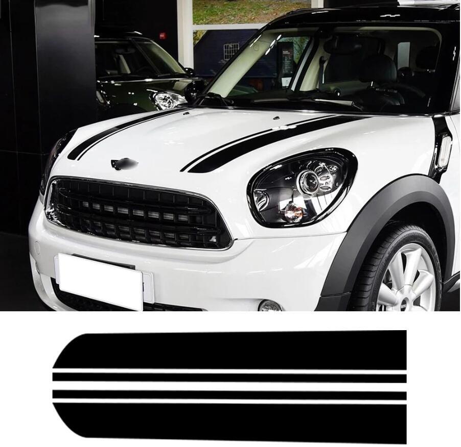 Hood Decal Bonnet Sticker Racing Stripes For Mini Cooper Countryman R60 Clubman
