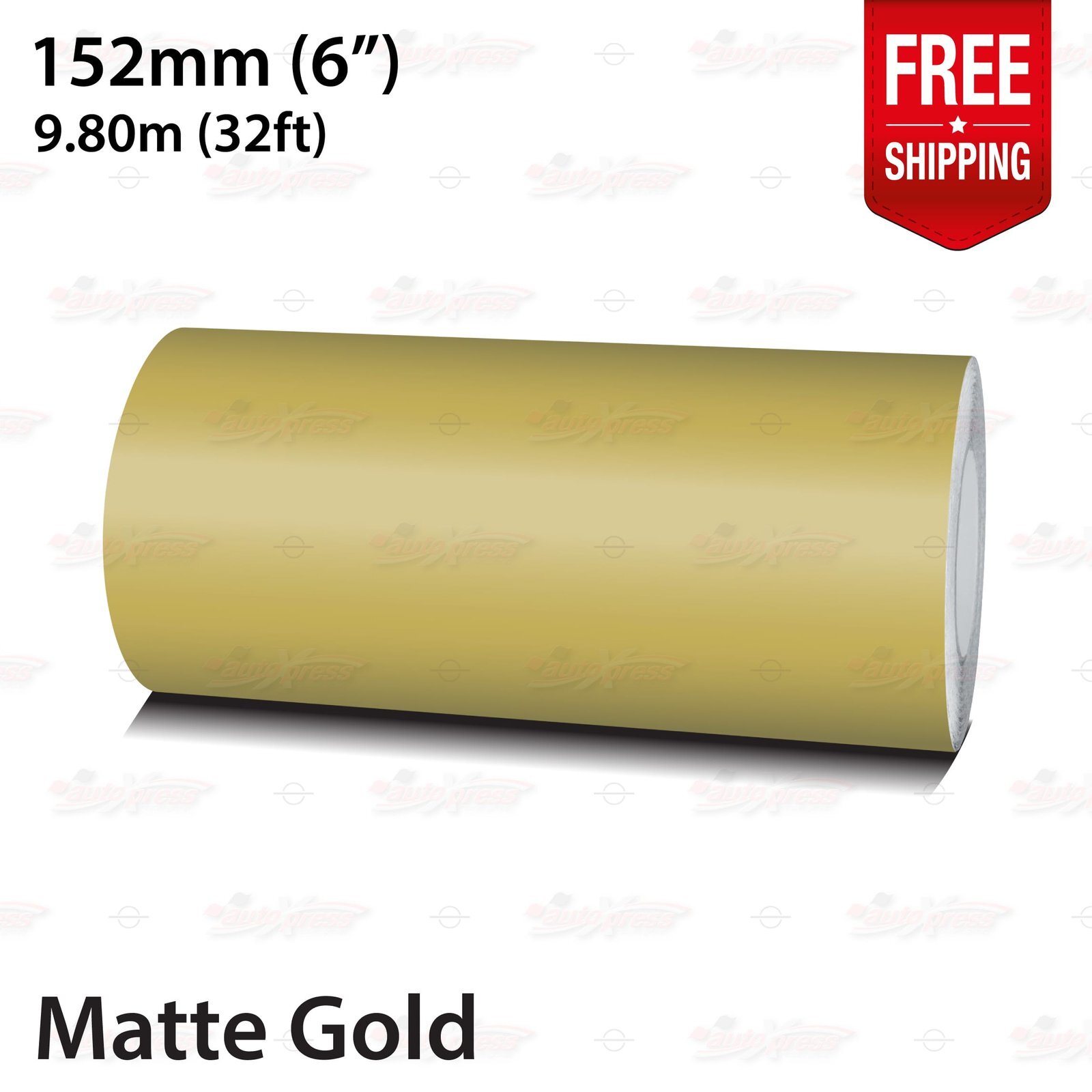 MATTE GOLD 6″ 152mm Roll PIN STRIPE Car Striping Line TAPE Decal Vinyl Sticker
