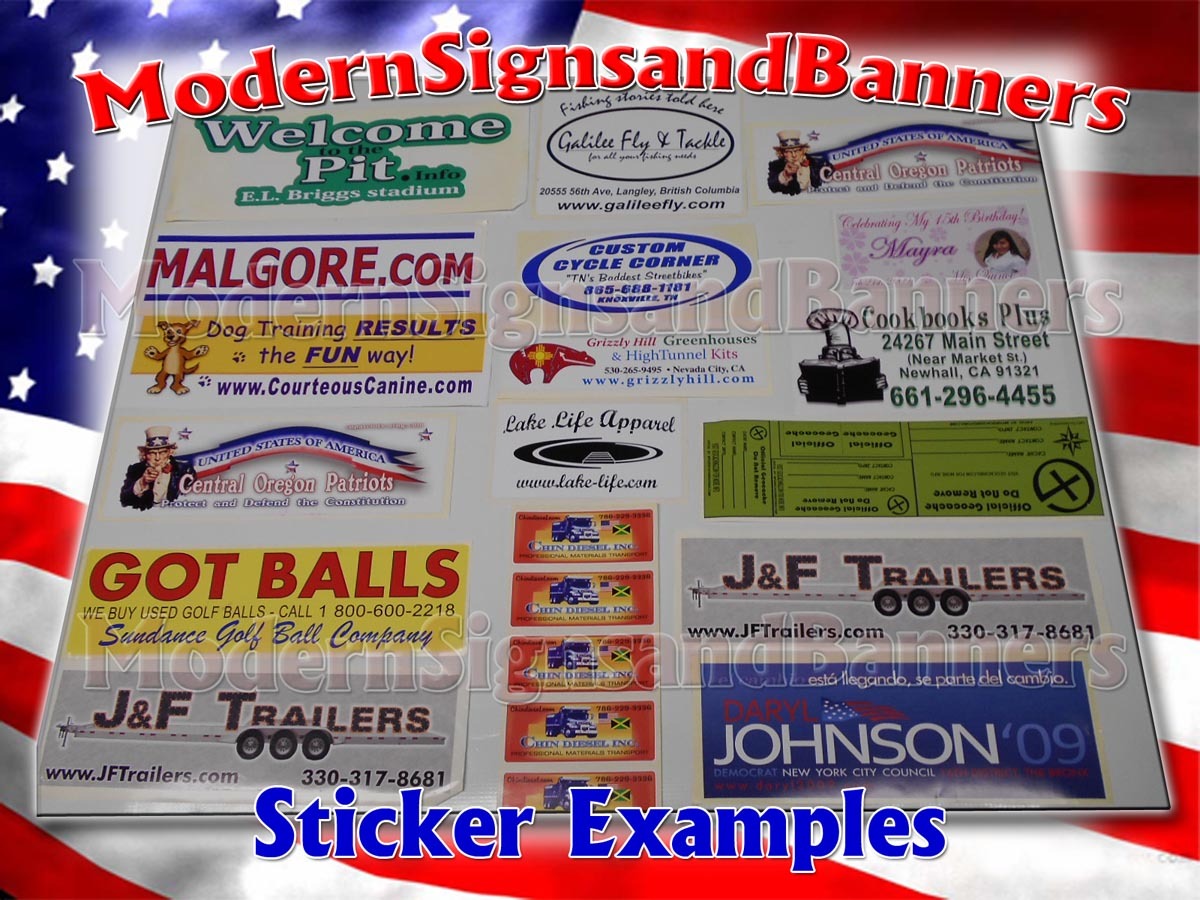 250 2×2 Custom Printed Full Color Outdoor Vinyl Car Bumper Sticker Decal Die Cut