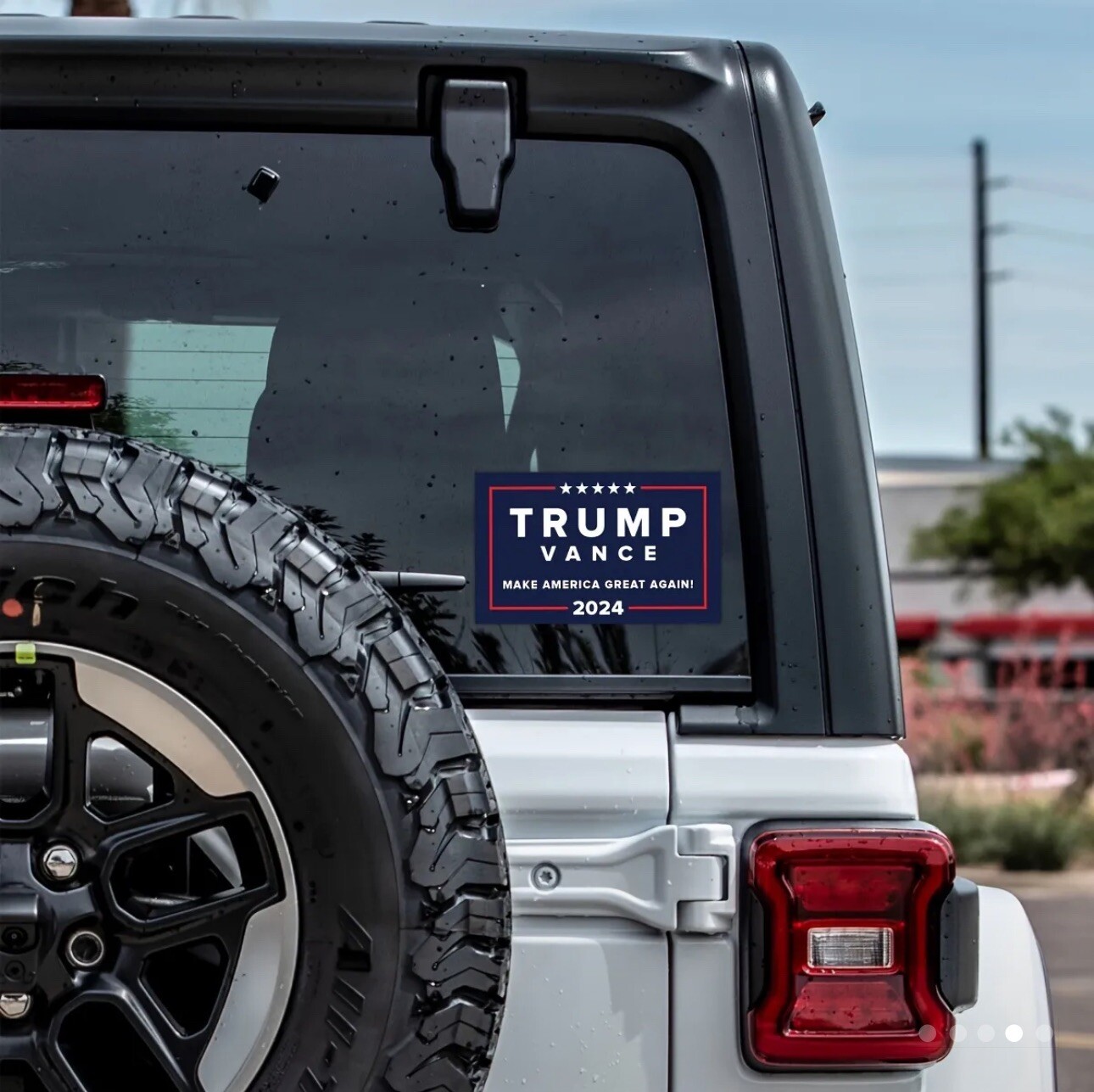 3×5 Inch Rectangle President Donald Trump JDVance Make America 2024 Sticker MAGA