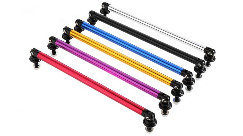 Adjustable Front Bumper Lip Splitter Strut Rod Tie Support Bar Universal 2pcs