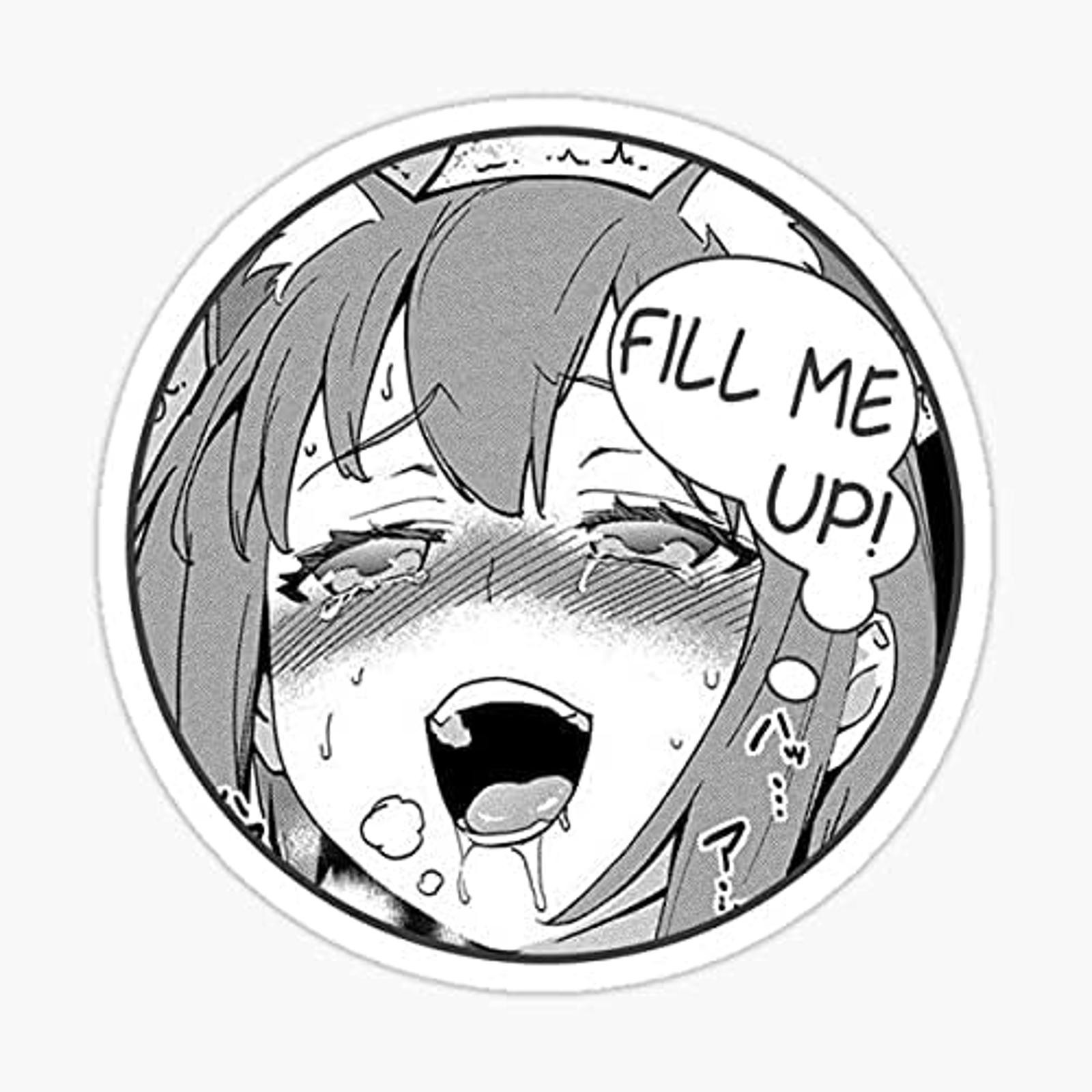 5″ Copy of Fill Me Up! Ver 11 Anime Vinyl Bumper Sticker