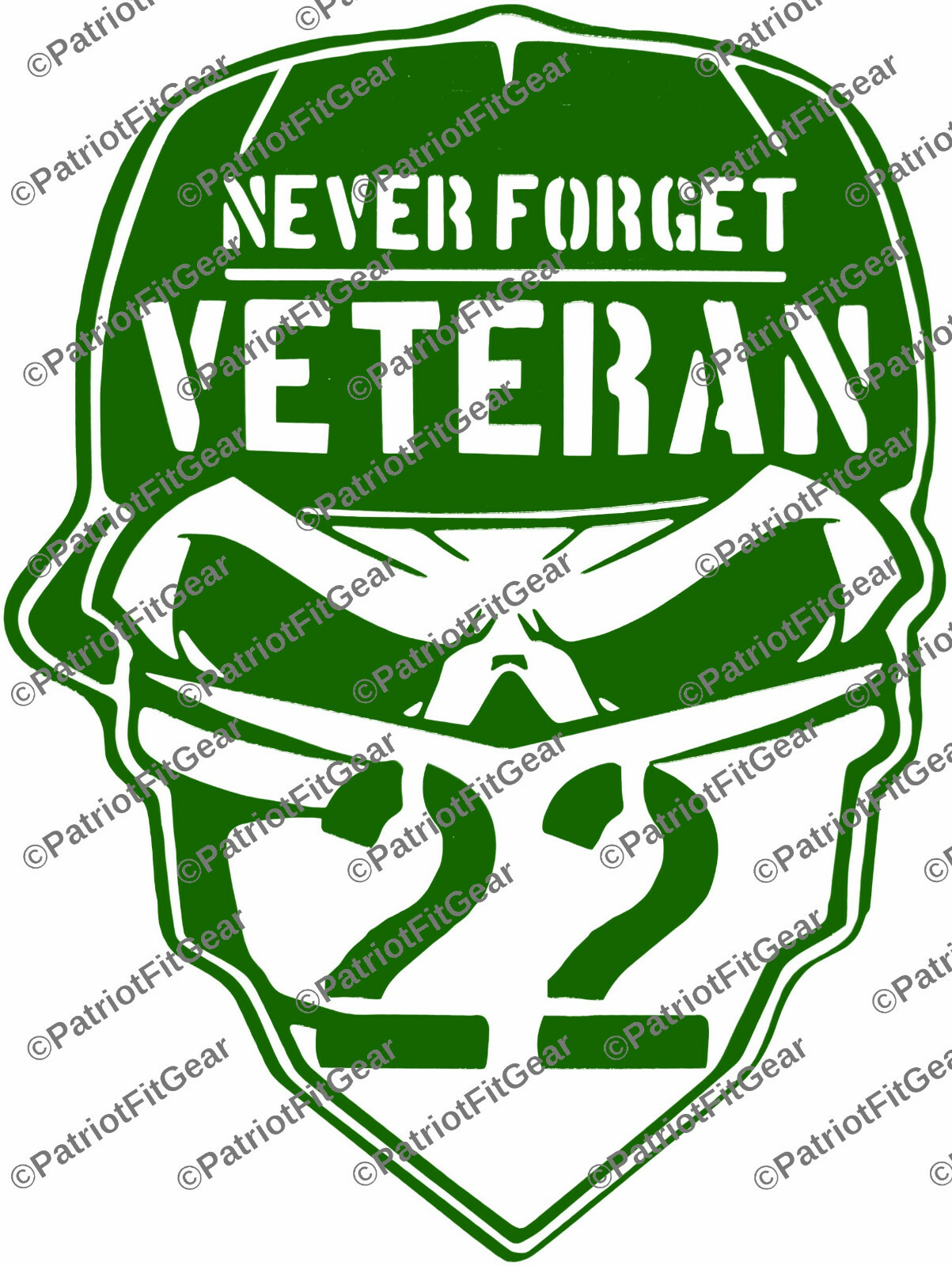Veteran 22,Skull,Suicide Awareness,PTSD,Support Our Troops,Sticker,Vinyl Decal