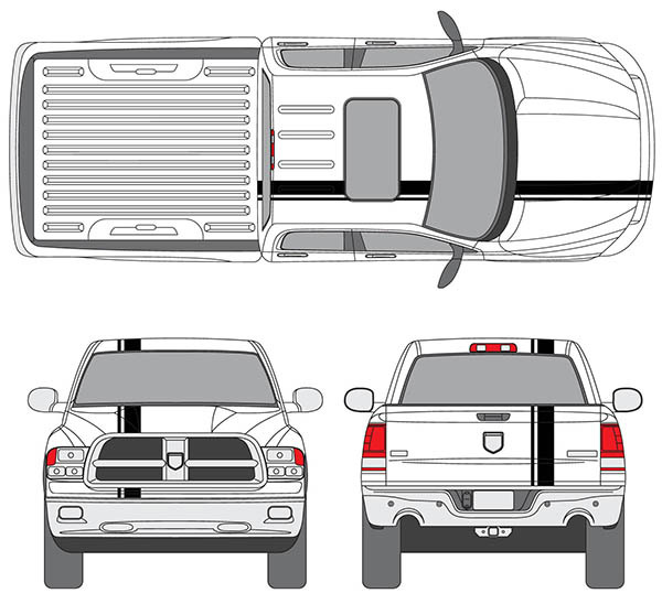 FITS All RAM TRUCK Racing Stripes Pinstripe Graphic Vinyl Sticker Decal 30 FEET