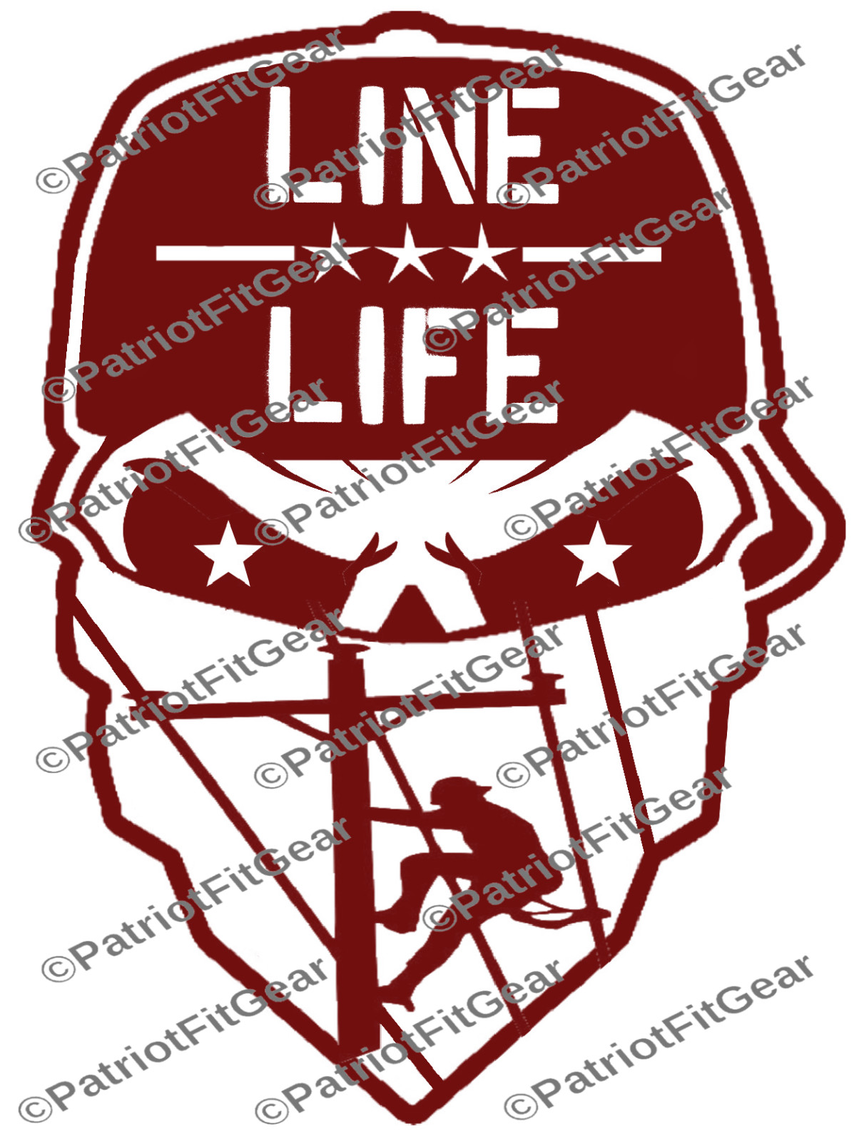 Lineman life,Line Work,Skull,Lineman,Got Power Thank A Lineman,Vinyl Decal