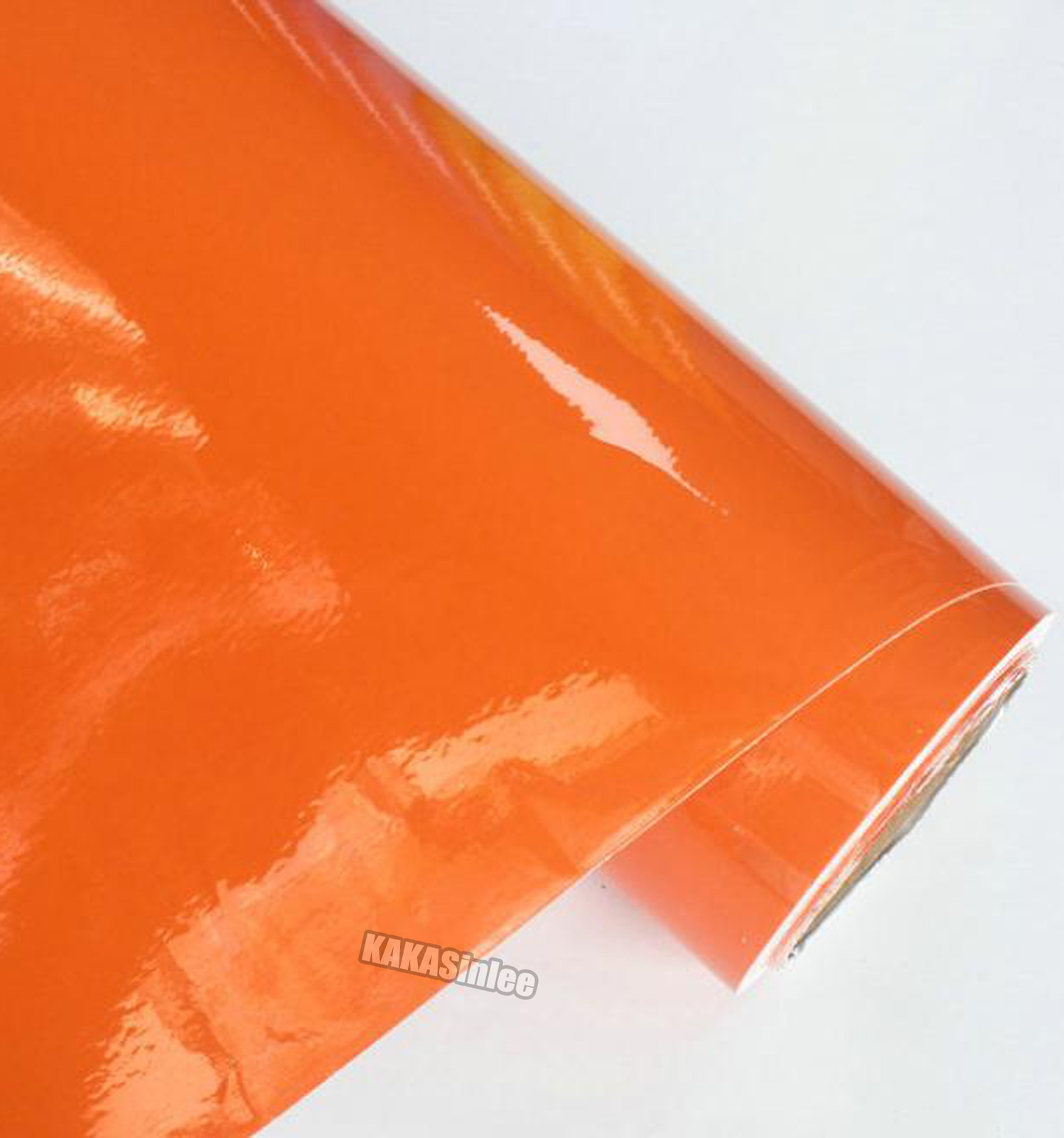 50FT – Solid Orange Ultra Gloss Chrome Metallic Entire Car Vinyl Wrap Sticker US