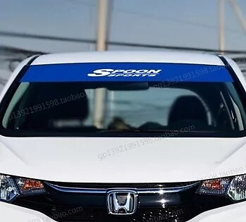 JAPAN MATERIAL SPOON SPORT WINDSHIELD BANNER DIRECT FIT DECAL STICKER #SS001