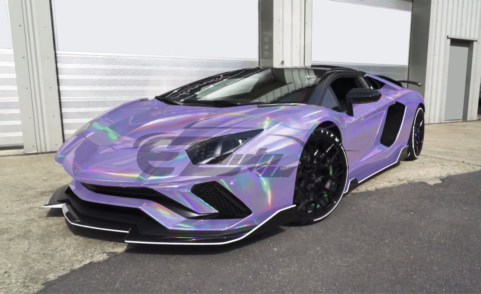Hex Holographic Violet Purple Rainbow Chrome Car Vinyl Wrap Sticker Decal Sheet
