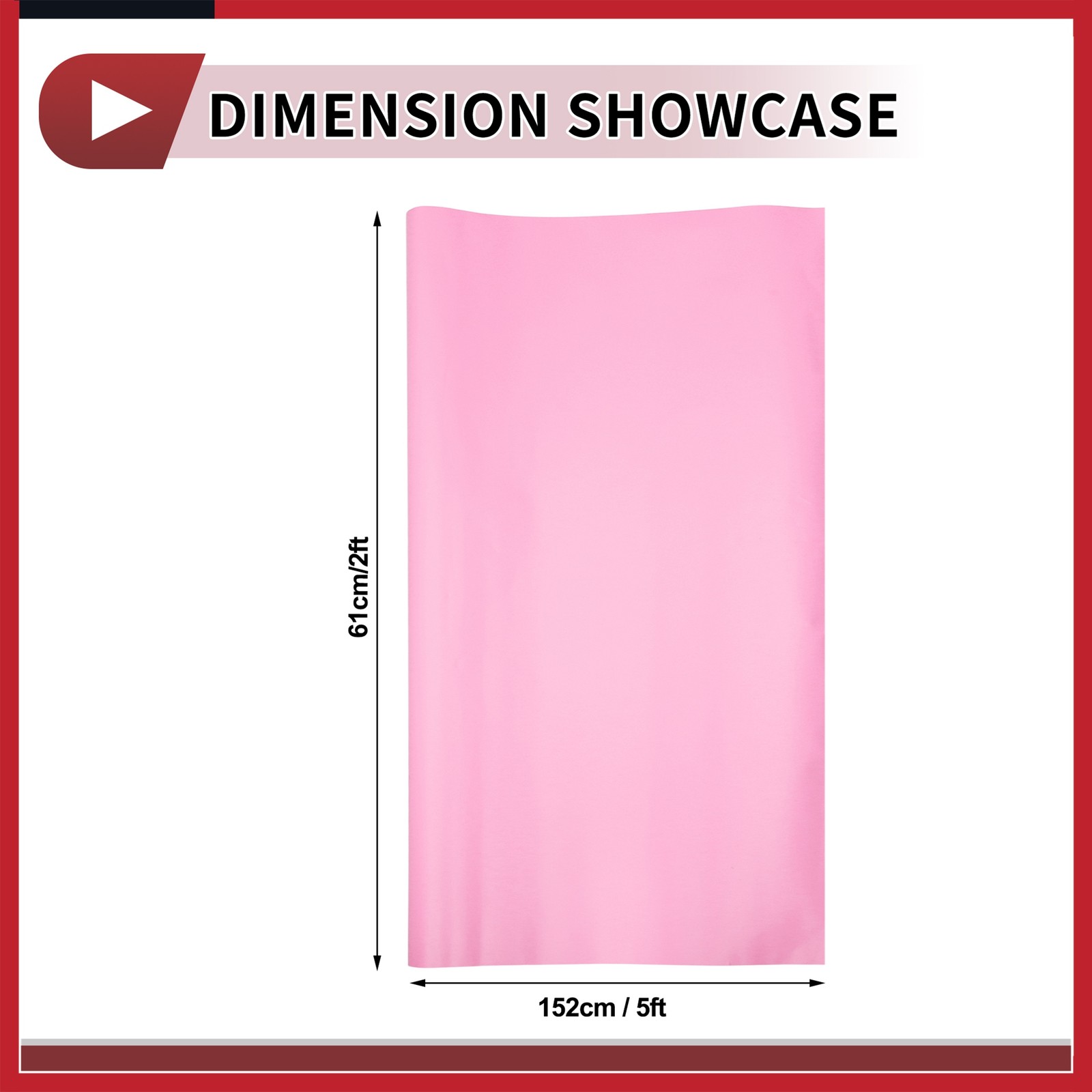 Matte Pink Car Wrap Film 61x152cm(2ft x 5ft) Vinyl Wrap Cover Universal