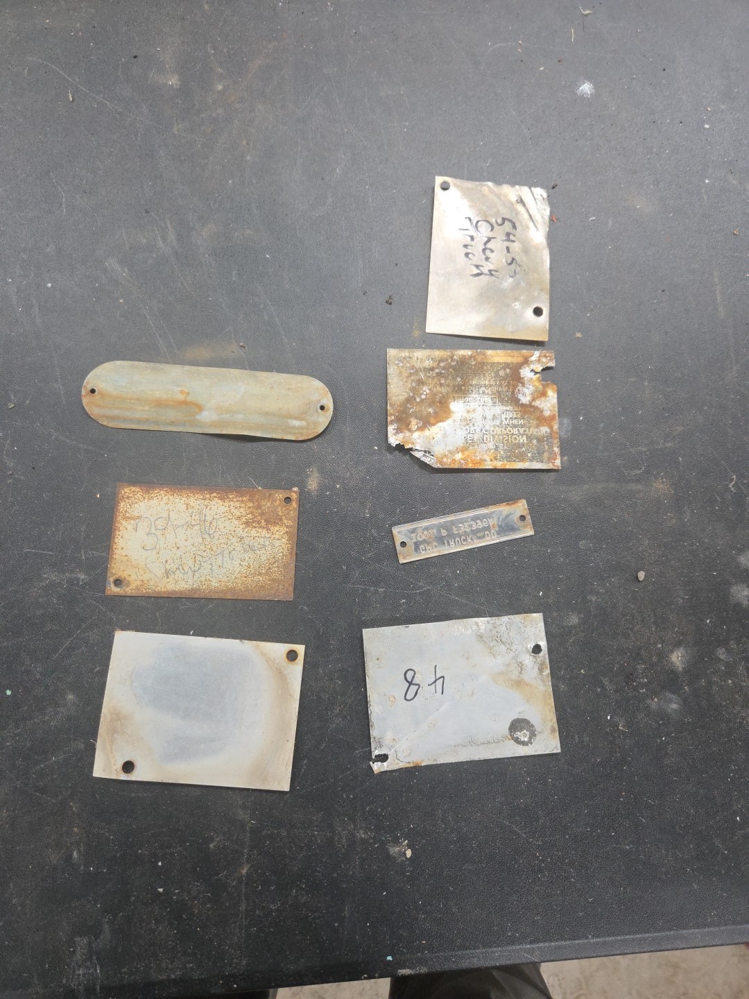 Vintage Data Plate Vin Lot