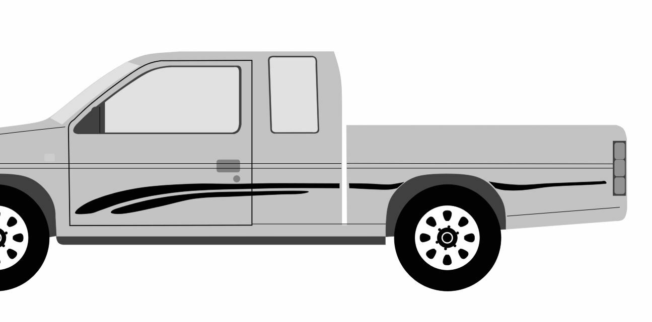 Accent Stripes Fits: Nissan Pickup Truck Graphic Decal Standard Cab