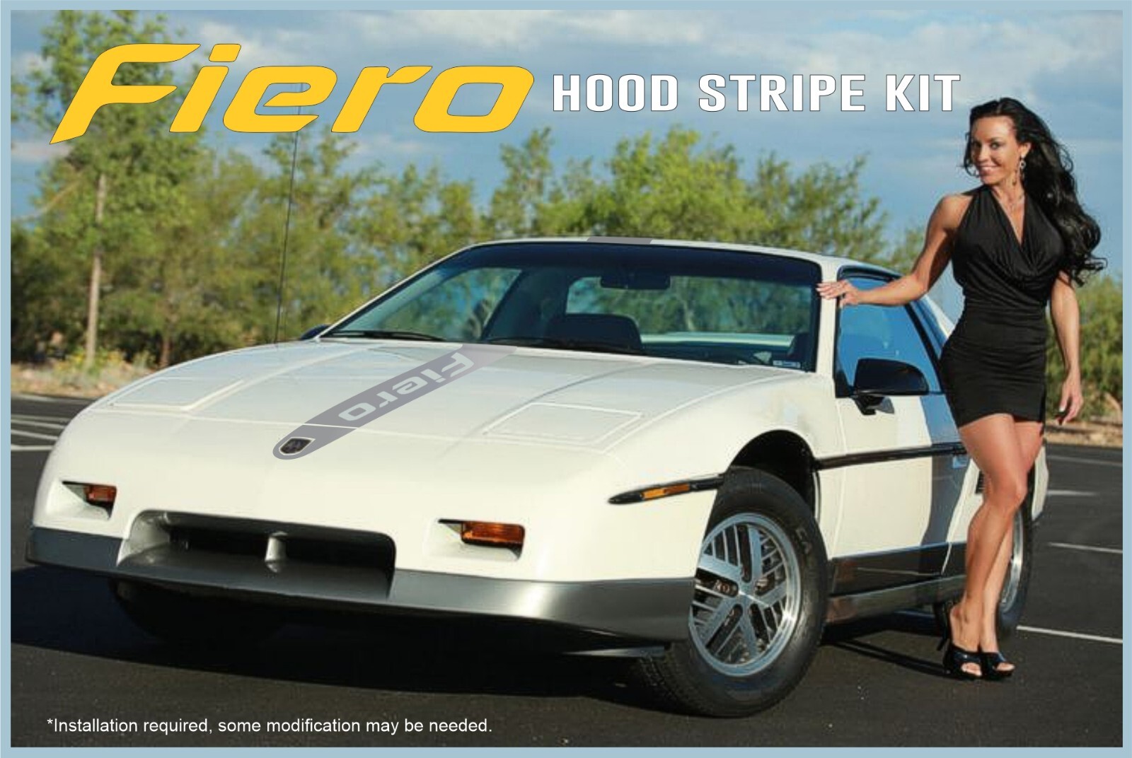 Pontiac Fiero Center Racing Stripe Decals for all Models 1984-1988