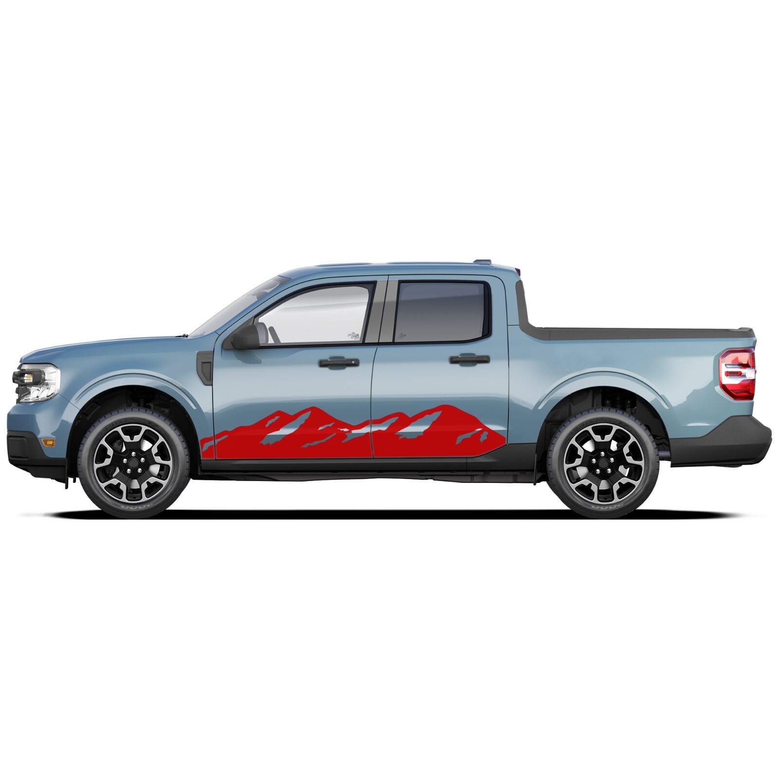 Mountain side door graphics stickers decals compatible with Ford Maverick