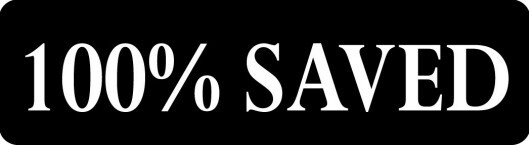 100% Saved Motorcycle Helmet Sticker B