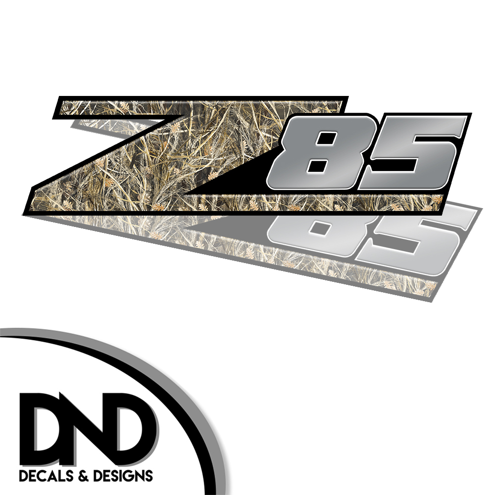 Z85 Decals 2 Pk Stickers Chevy Silverado truck – Highgrass Original – D&9