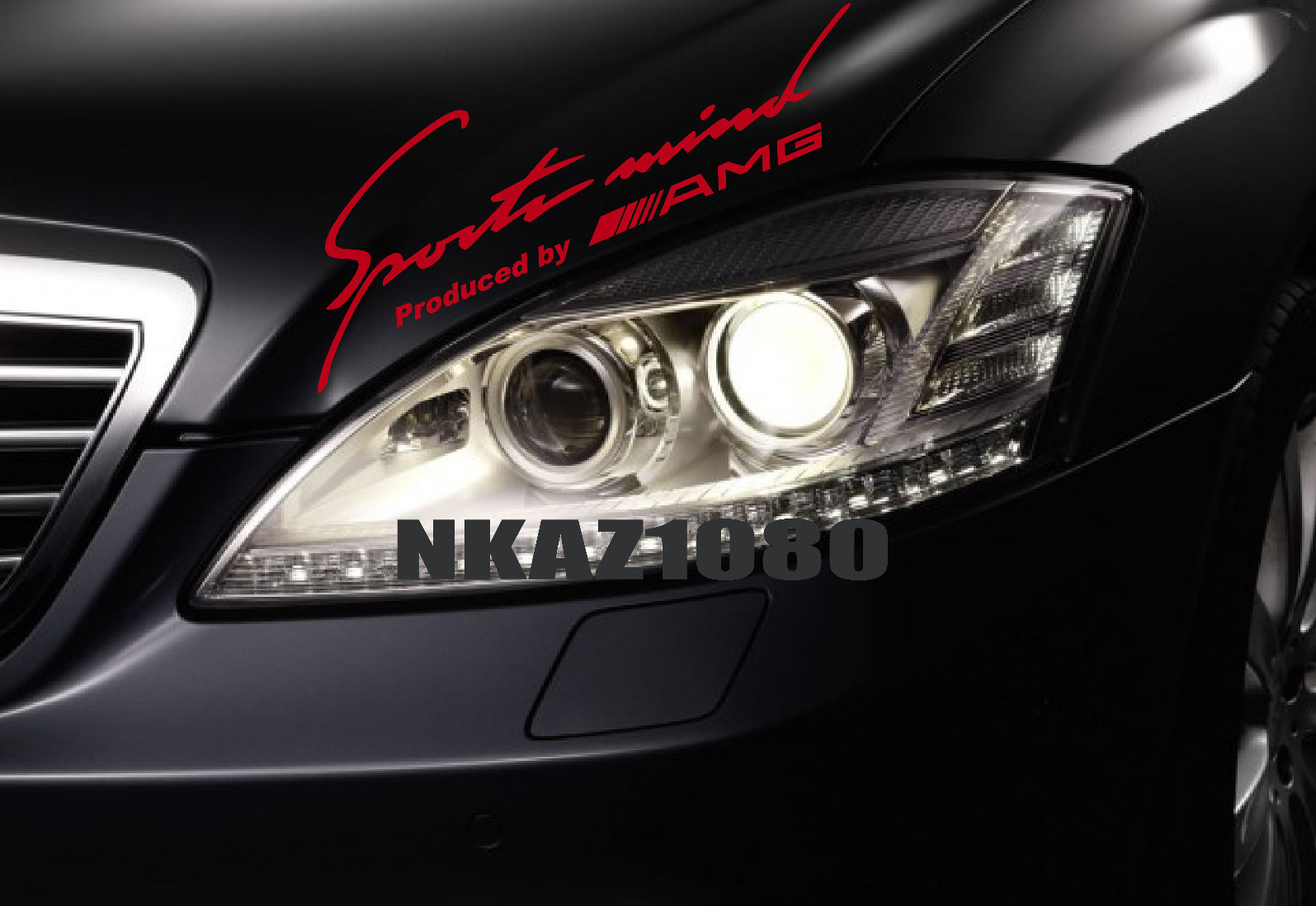 Sports mind AMG Mercedes Benz Vinyl Decal Racing hood sticker emblem logo RED