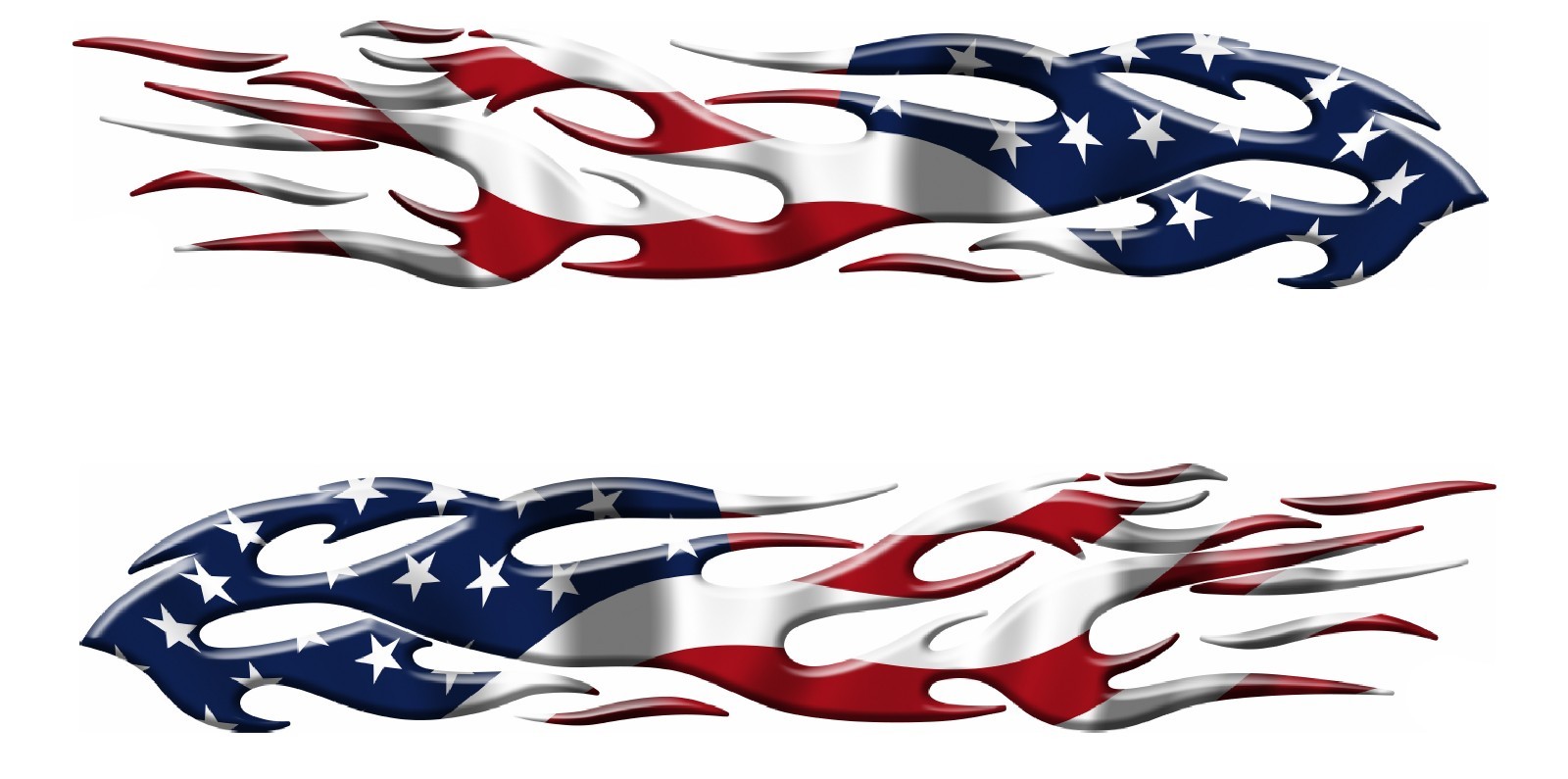 50″ Set AMERICAN FLAG USA Boat Car Truck Trailer Graphics Decals Stickers Wrap