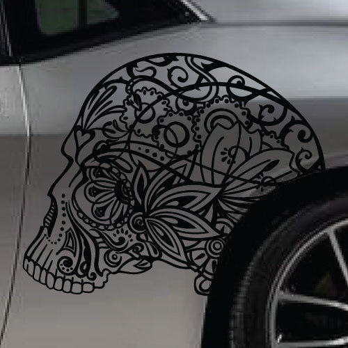 Sugar Skull Sticker Car Vinyl Decal Tailgate SUV Truck Vehicle Graphic Pickup