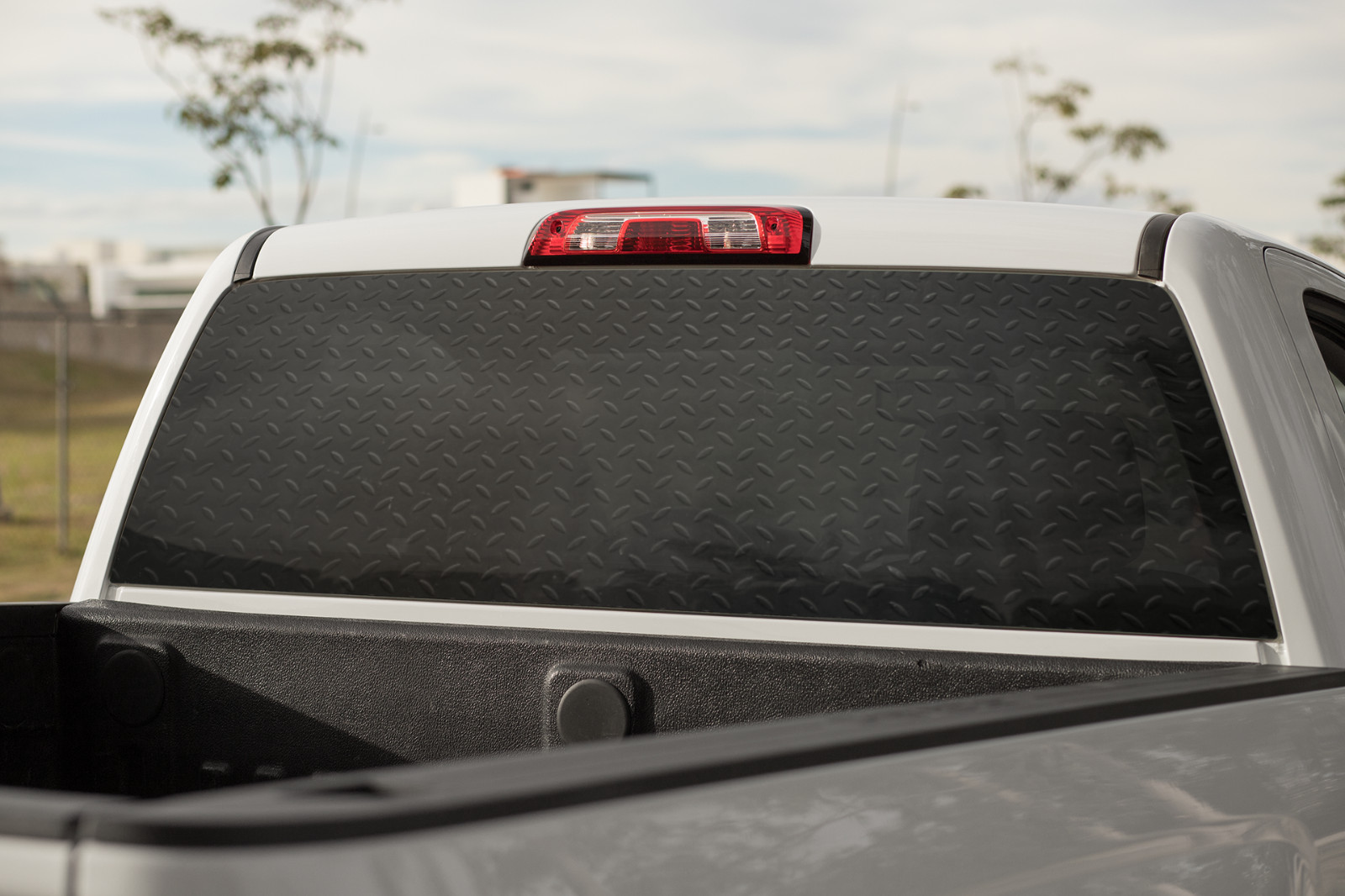 Truck Decal Back Window – Black Steel – perforated vinyl TBW046