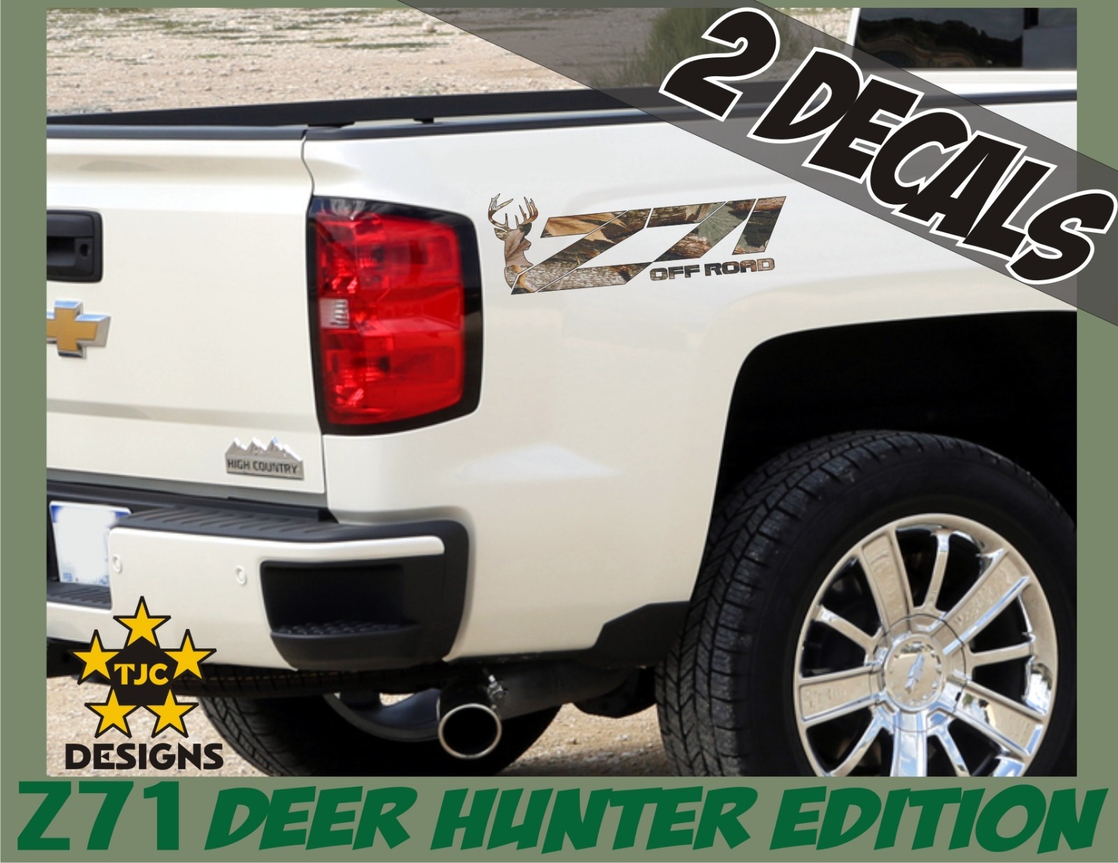 Z71 Offroad Decals (Set) OAK CAMOUFLAGE for Chevrolet Silverado Deer Hunting