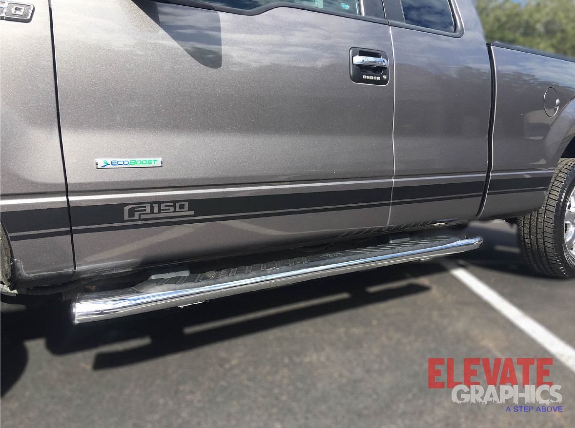 For Ford F-150 Stickers Rocker Two Side Decals Stripes Vinyl Graphics 2009-2024