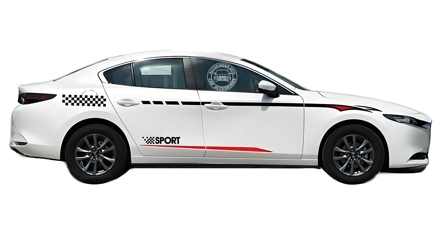 Graphics Car Sticker For Mazda 3 Side Door Decal Waist Line Racing Sport Stripes