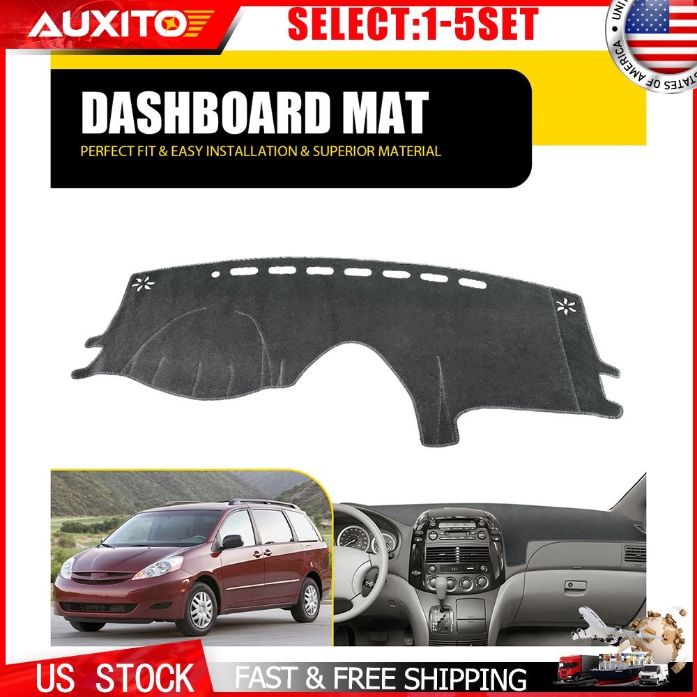 Gray Mat Dash Cover for Toyota Sienna 2004 2005 06 07 Dashboard Carpet Pad 1-5X