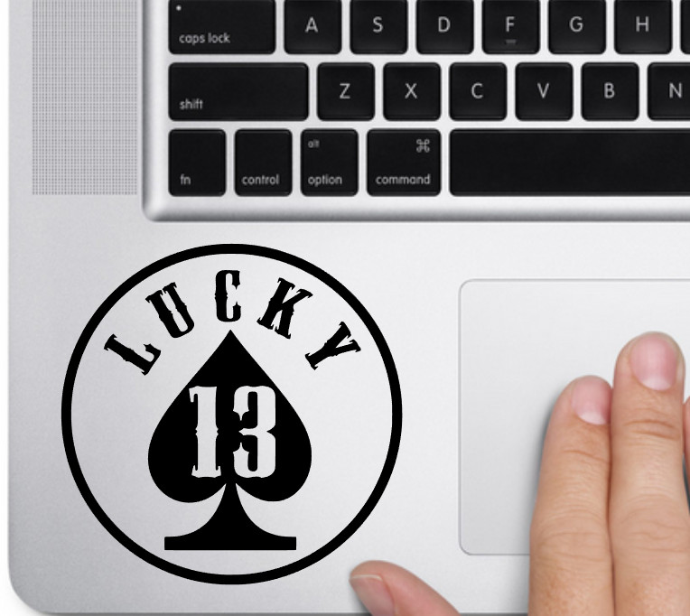 Lucky 13 lDecal Vinyl Car Window Sticker ANY SIZE