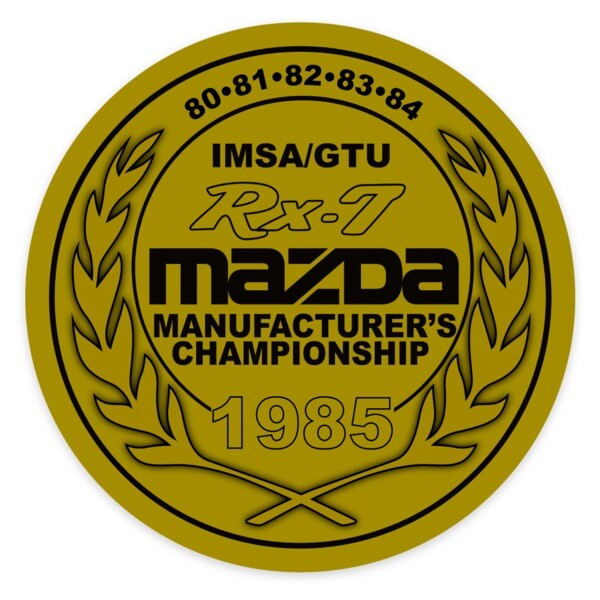 1985 Mazda Rx7 Racing Decal Sticks To The Inside Of The Glass. 3.5”x 3.5” $14.99