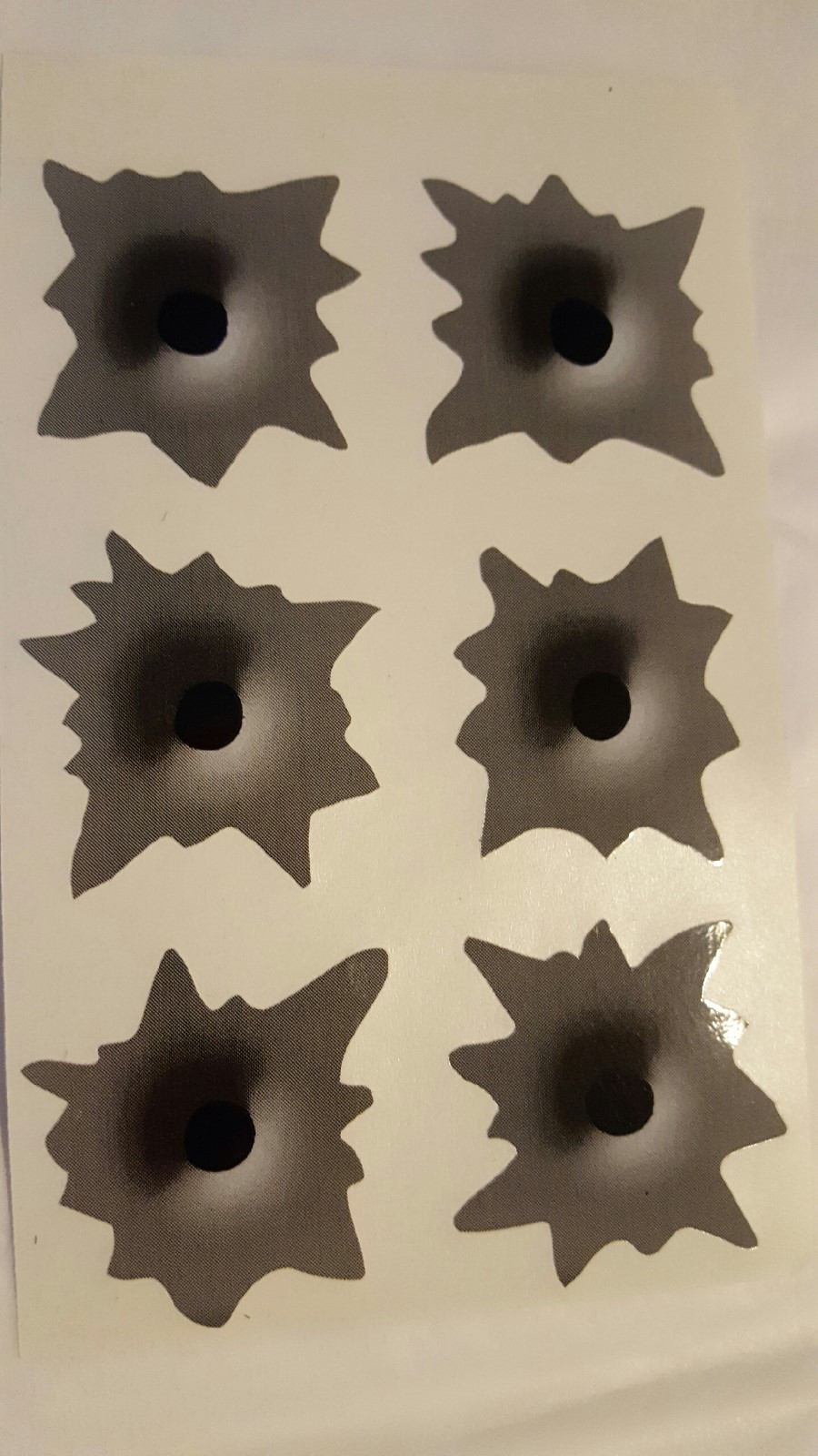 6 LARGE (small hole style) Bullet Hole Vinyl Sticker Graphic Decal Car Stickers