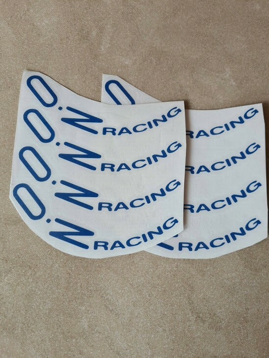 8pcs Oz Racing Wheels Sticker Blue Vinyl Decal