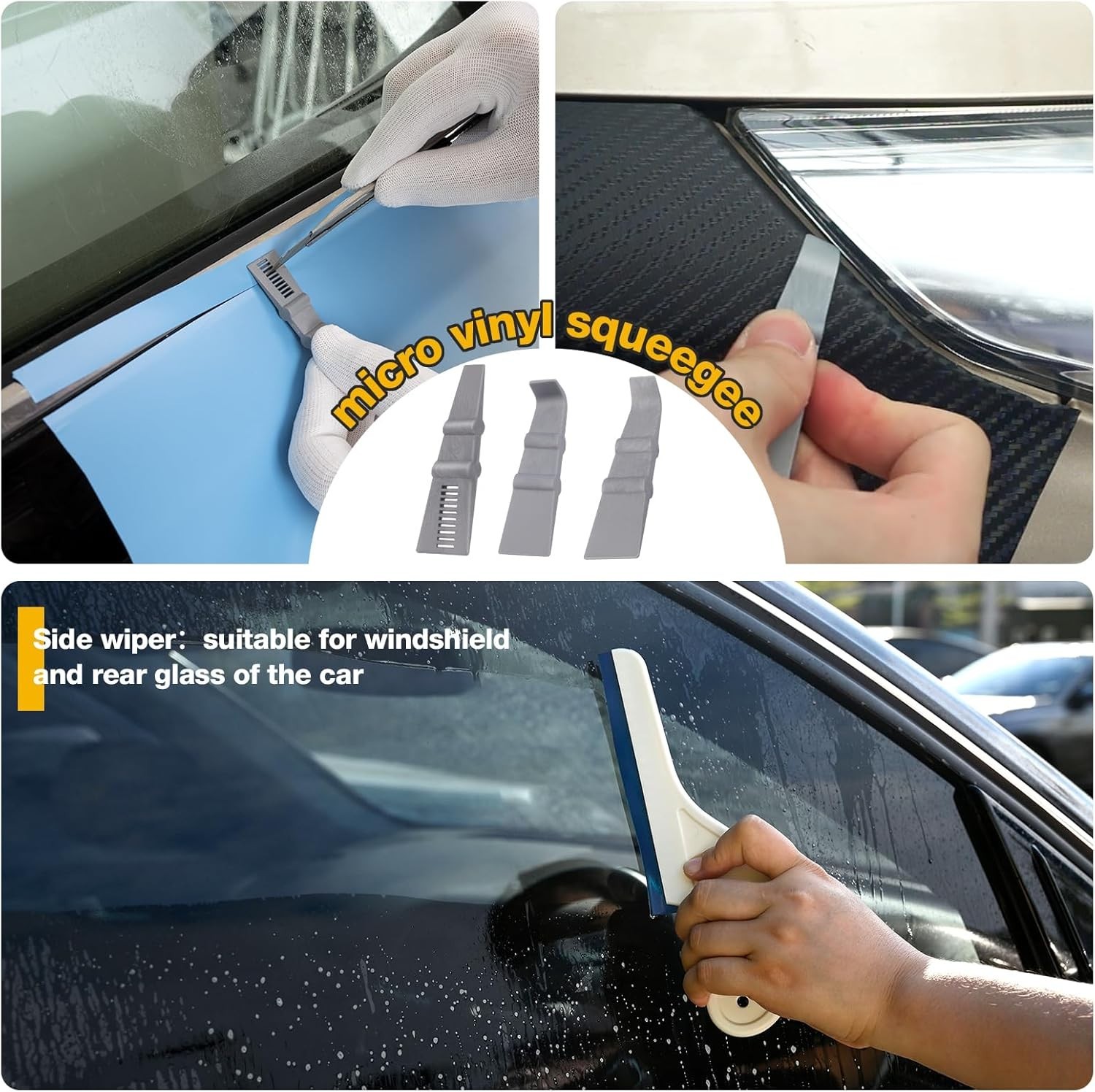 Vinyl Wrap Tool Kit for Car Window Tint Film Installation Heat Gun Squeegee