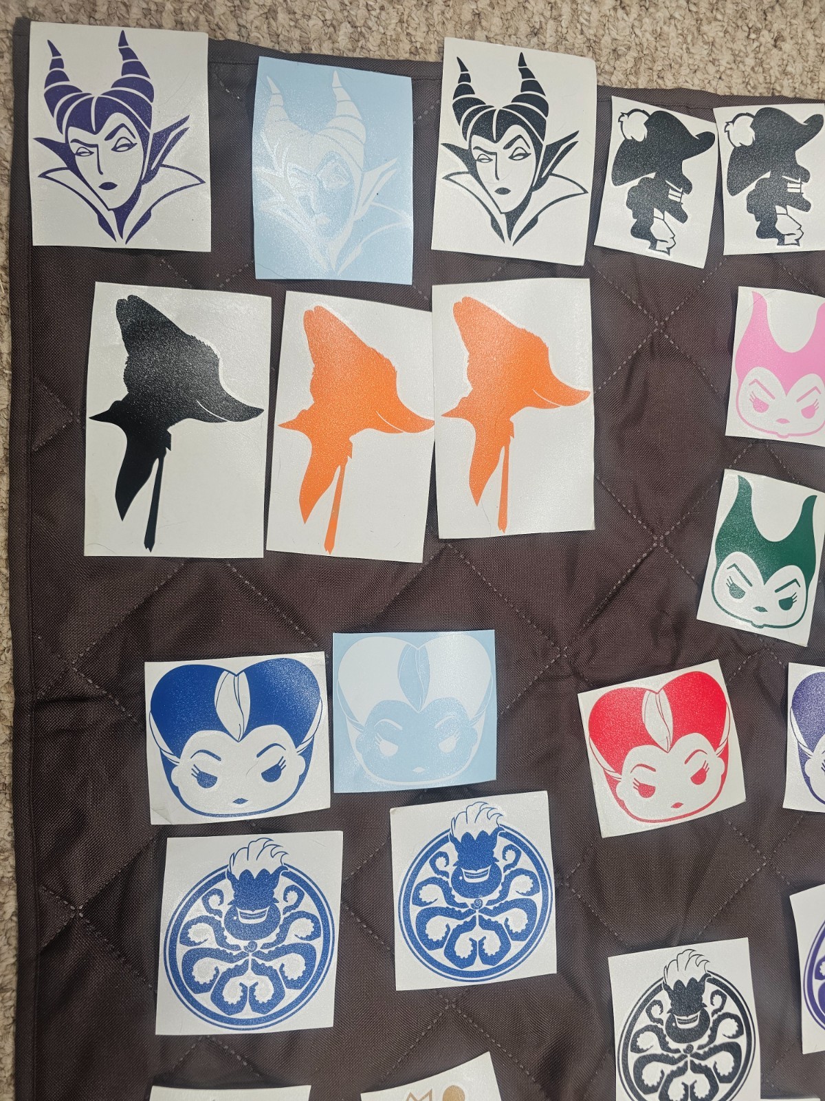 Disney a Lot of 227 disney villains window decal stickers car disney