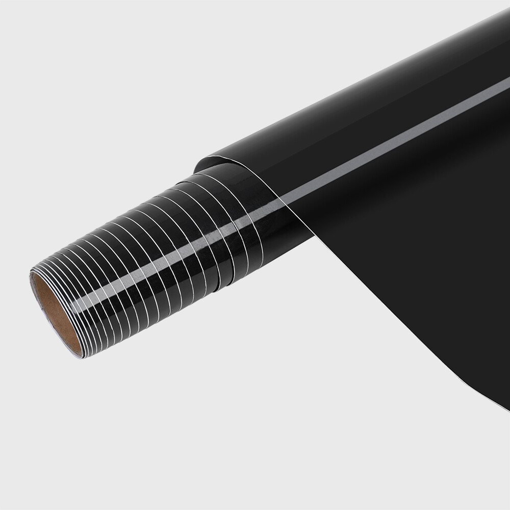Premium High Gloss Black Vinyl Wrap Car Sticker Film Decal Bubble Free Universal