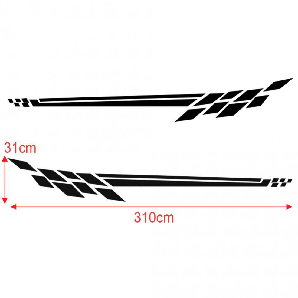 Car Side Door Vinyl Decal Sticker Racing Long Stripe Decal Graphics Decor 310CM