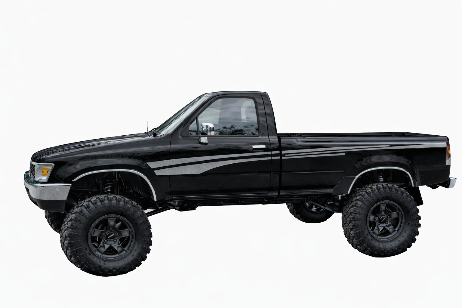 Vintage Style Retro Vinyl Graphics Compatible With Toyota Pickup Regular Cab