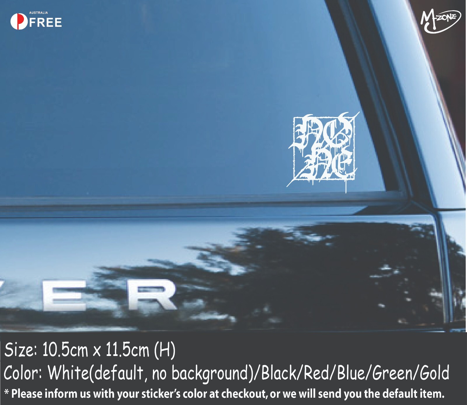 None Black Sticker Decal Reflective Metallic Color Car Laptop Band Decal Gifts