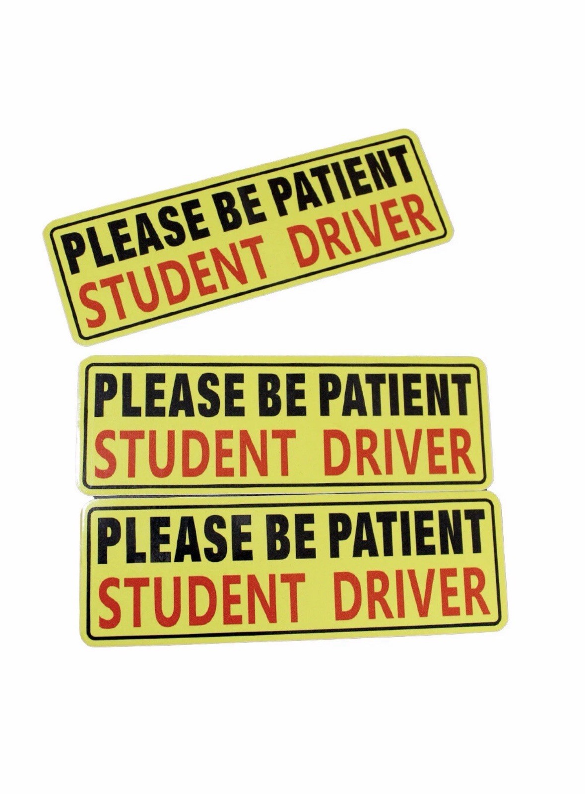 3 Pcs Student Driver Magnet Car Signs Car Bumper Sticker Decal Please Be Patient